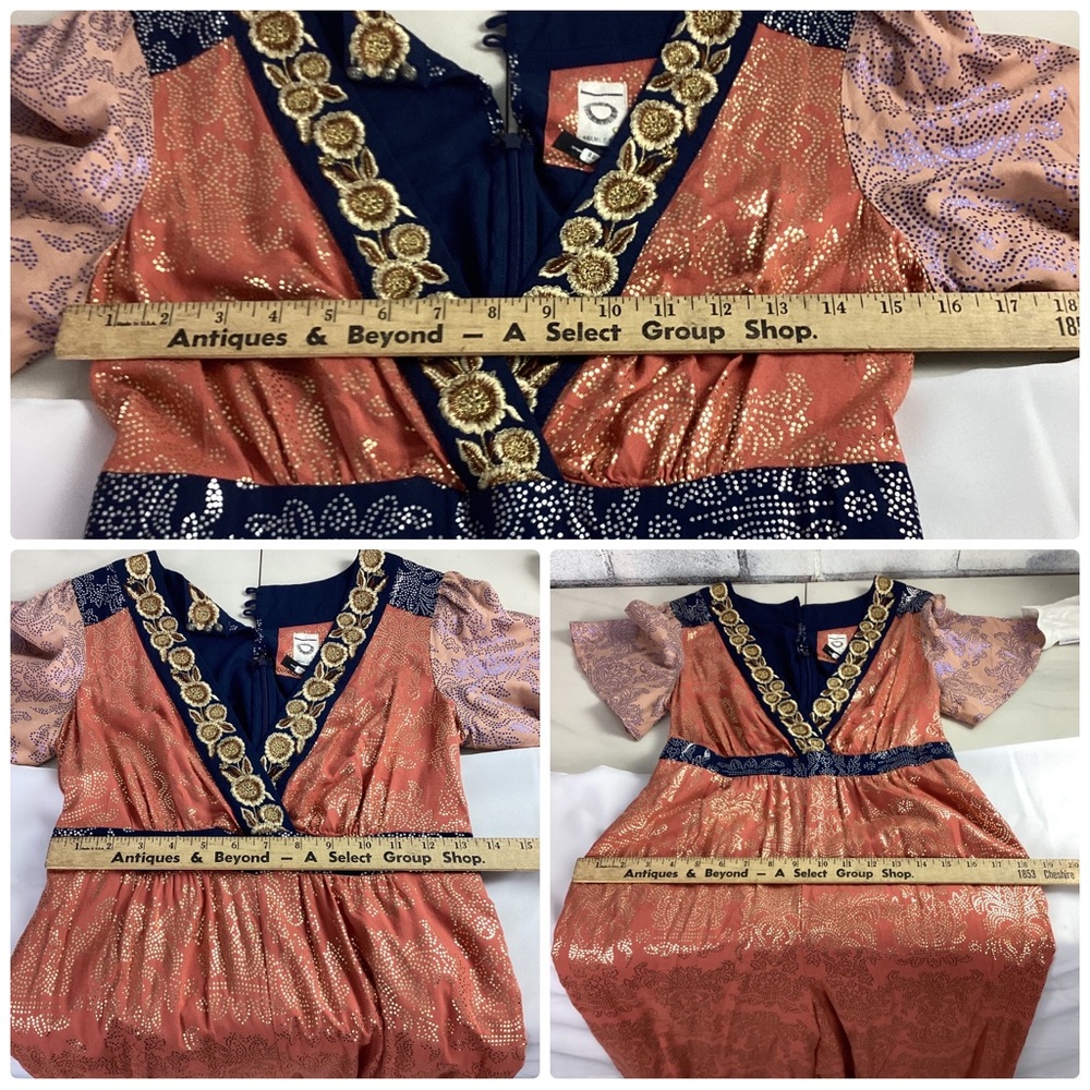 Anthropologie Akemi + Kin Sofia Metallic Jumpsuit Size 6 - Picture 12 of 12